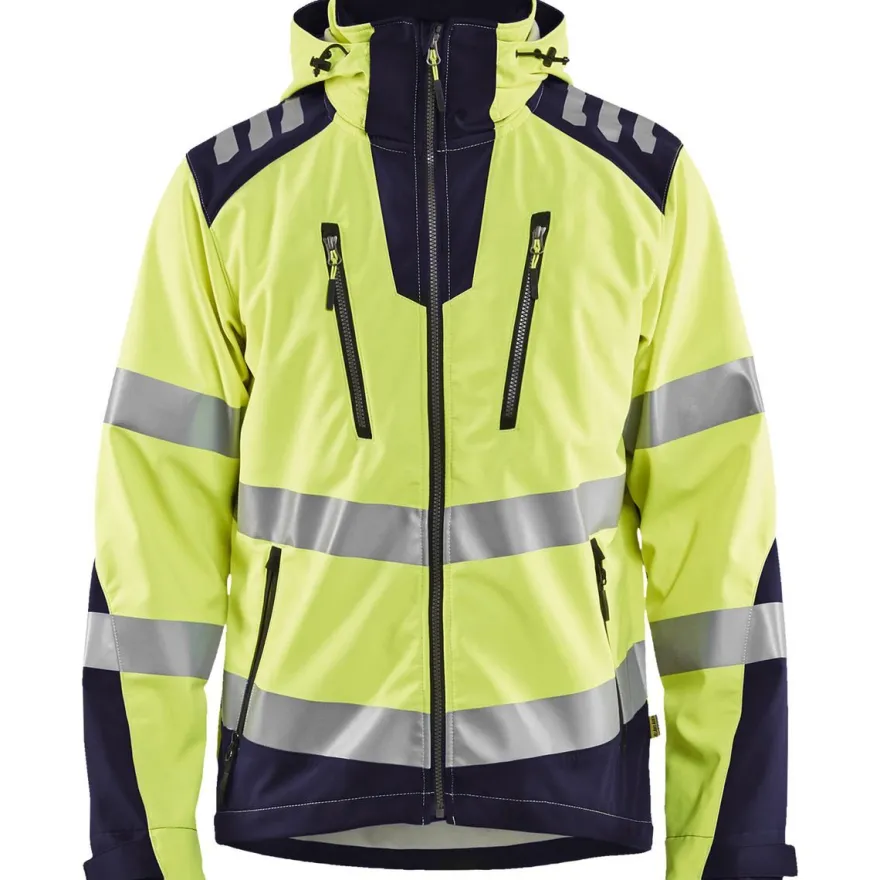 Softshell-takki Blåkläder 4491 Highvis, huomiokeltainen/sininen