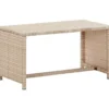 Sohvapöytä beige 70x40x38 cm polyrottinki