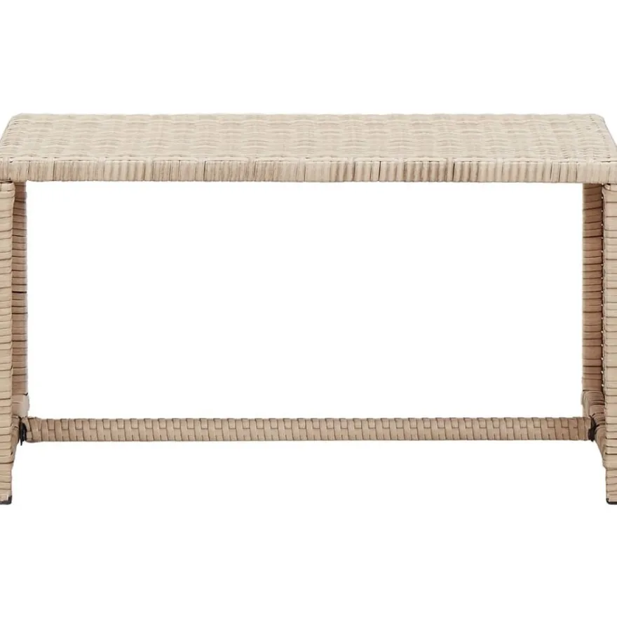 Sohvapöytä beige 70x40x38 cm polyrottinki