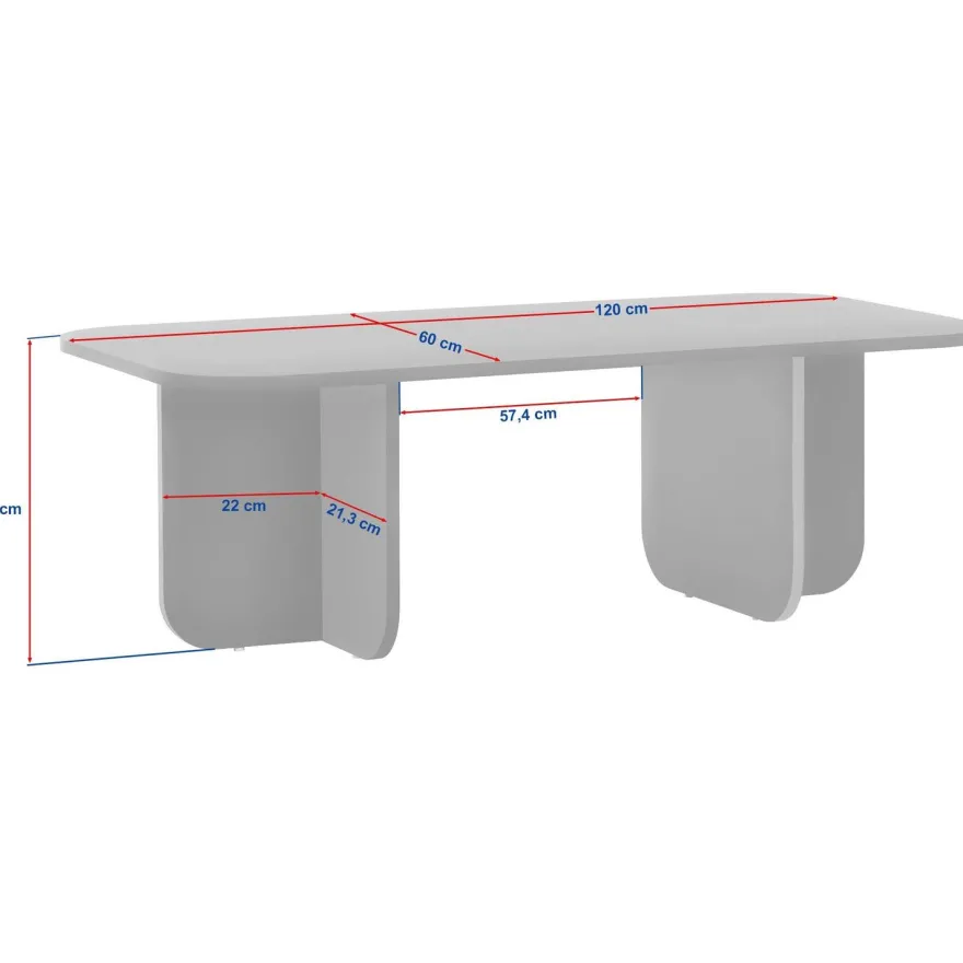 Sohvapöytä Linento Furniture Akira, 120x60cm