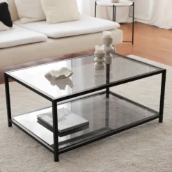 Sohvapöytä Linento Furniture Astro, savulasi, musta