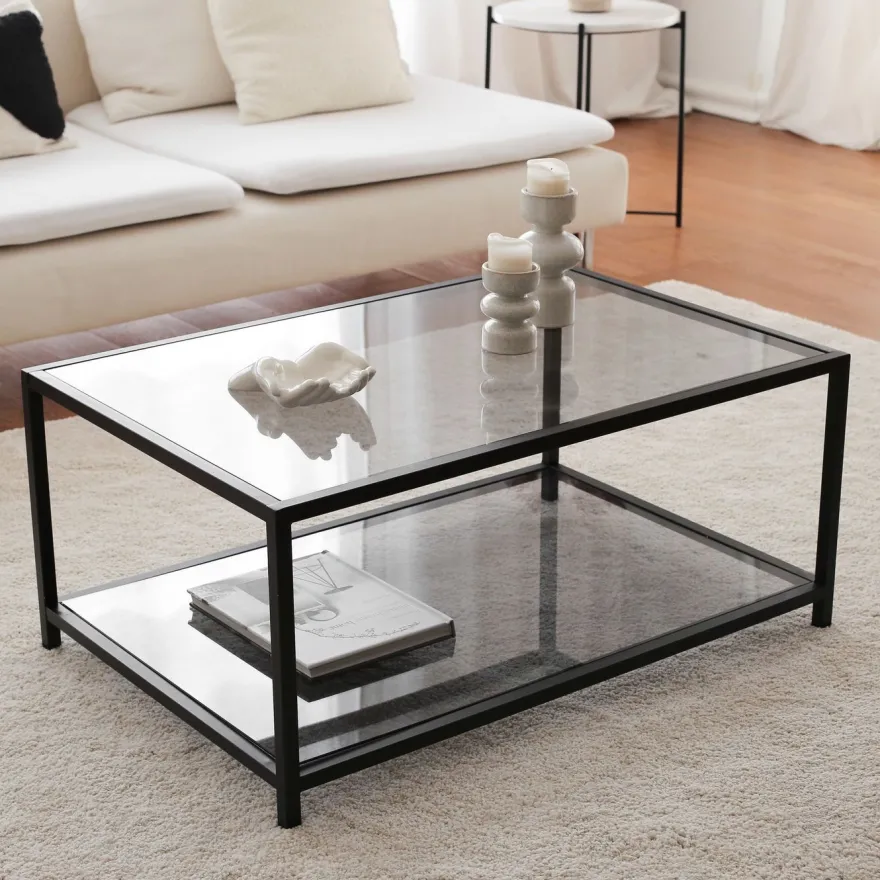 Sohvapöytä Linento Furniture Astro, savulasi, musta