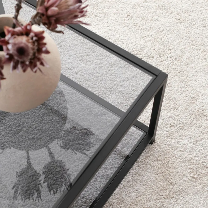 Sohvapöytä Linento Furniture Astro, savulasi, musta