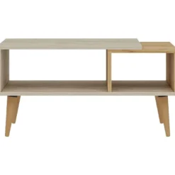 Sohvapöytä Linento Furniture Austin, 90x50cm, ruskea/beige travertiinikuosi