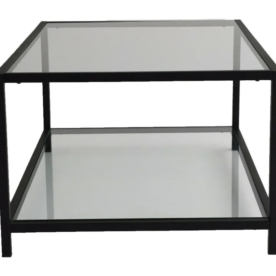 Sohvapöytä Linento Furniture Astro, kirkas lasi, musta