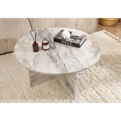 Sohvapöytä Linento Furniture Harmoni, freesia-marmorijäljitelmä