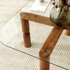 Sohvapöytä Linento Furniture Kei pähkinä/kirkas