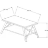 Sohvapöytä Linento Furniture Konik, 98x50cm, ruskea