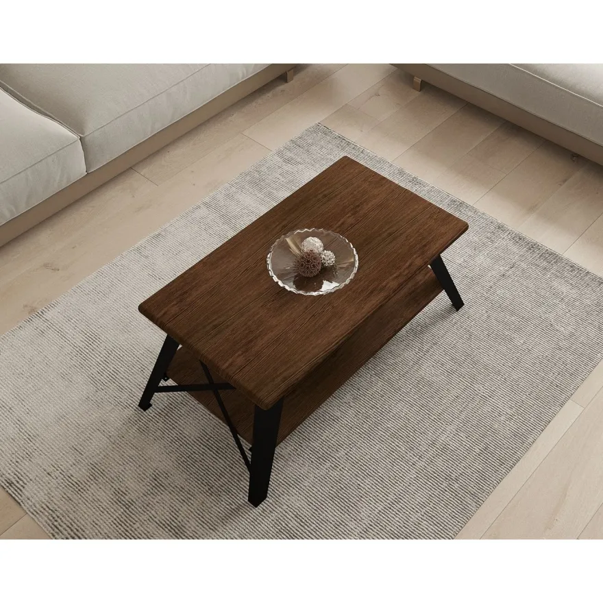 Sohvapöytä Linento Furniture Konik, 98x50cm, ruskea