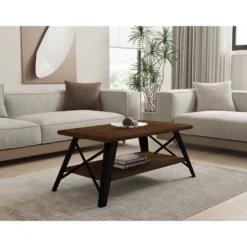 Sohvapöytä Linento Furniture Konik, 98x50cm, ruskea