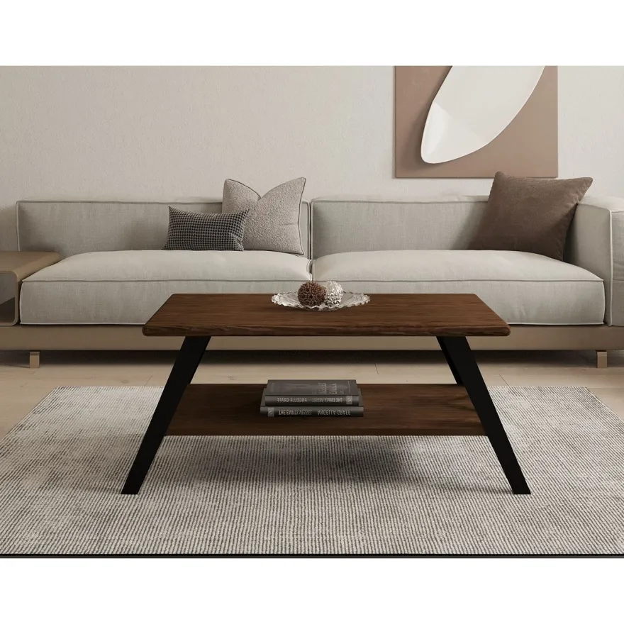 Sohvapöytä Linento Furniture Konik, 98x50cm, ruskea