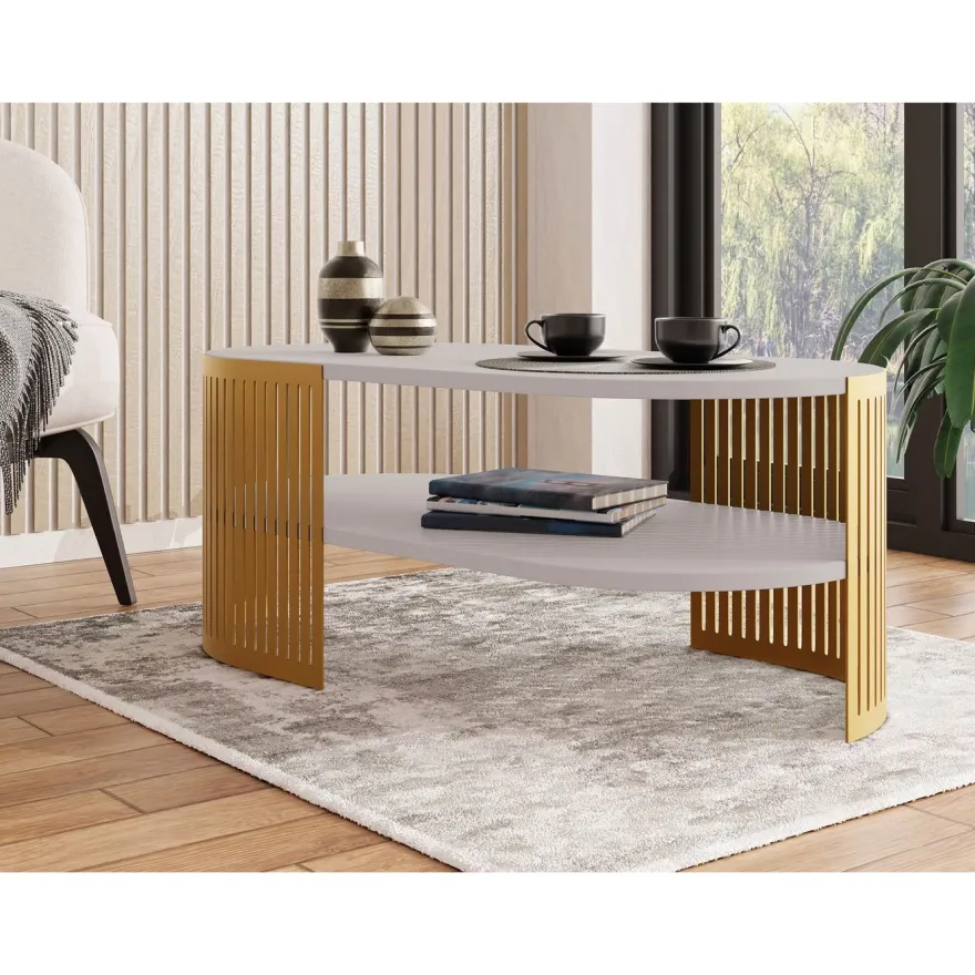 Sohvapöytä Nomla FIKOLI GOLD II, soikea, eri värejä