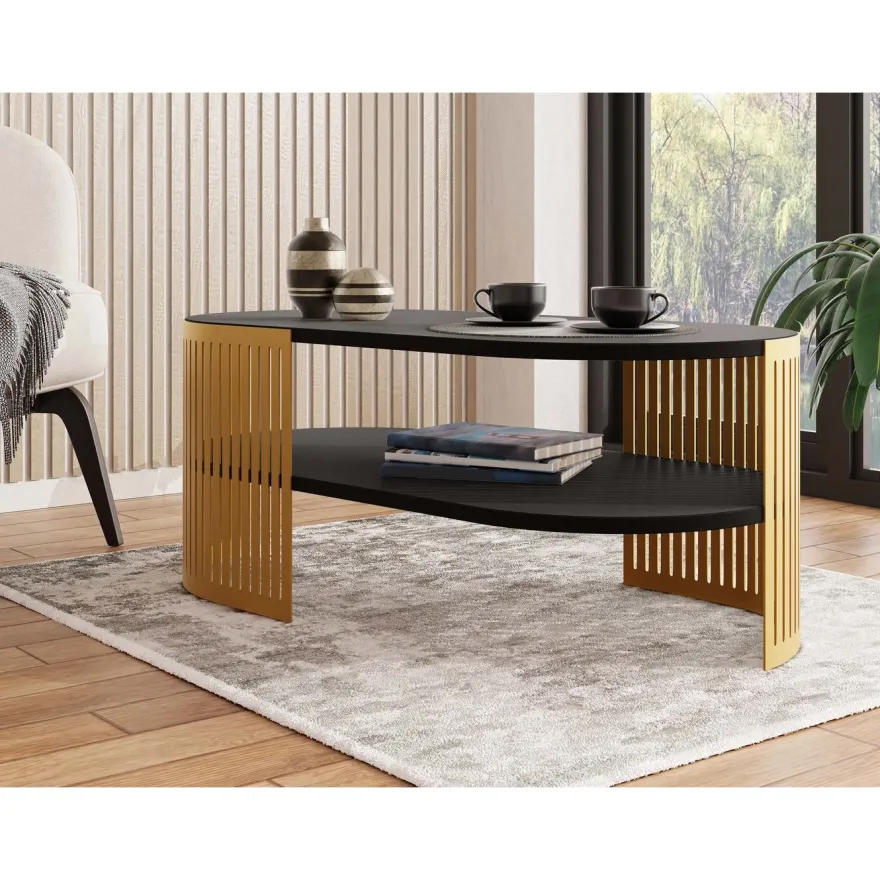 Sohvapöytä Nomla FIKOLI GOLD II, soikea, eri värejä