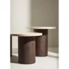 Sohvapöytäsetti Venture Home Megg, 130x70x40cm + ø50x50cm, mocca
