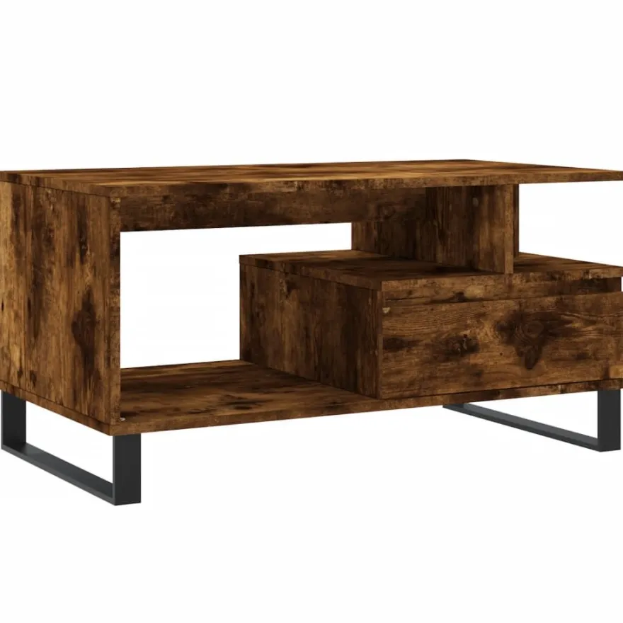 Sohvapöytä teknisestä puusta, 90x49x45 cm, eri värejä (31736)