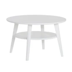Sohvapöytä Tenstar Kodikas, Ø75cm, valkoinen