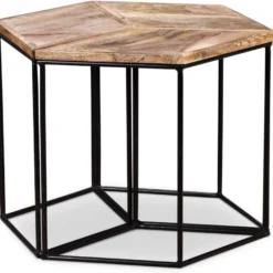 Sohvapöytä täysi mangopuu 48x48x40 cm