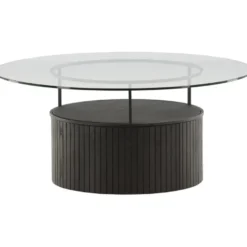 Sohvapöytä Venture Home Bovall, ⌀90cm, musta