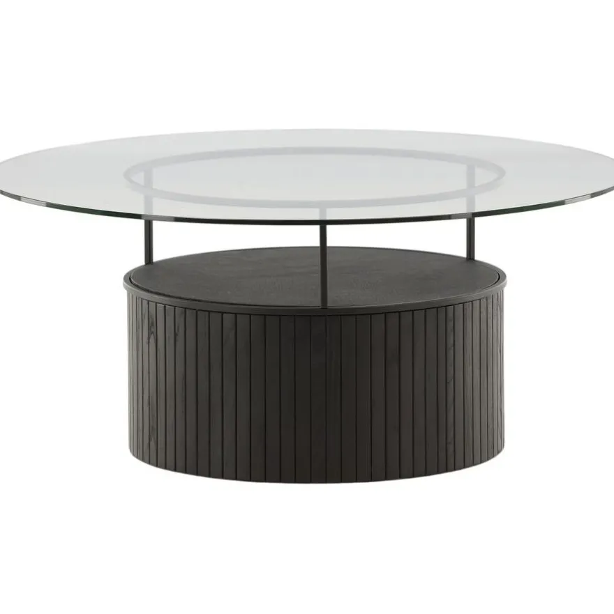 Sohvapöytä Venture Home Bovall, ⌀90cm, musta