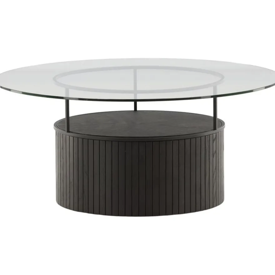 Sohvapöytä Venture Home Bovall, ⌀90cm, musta
