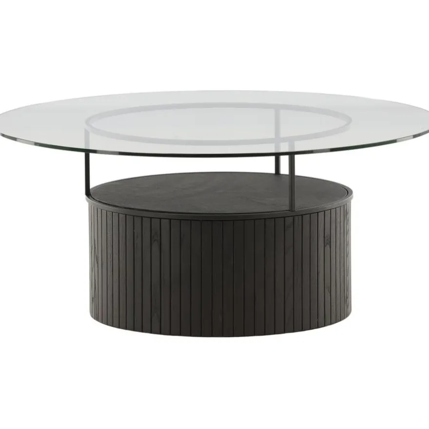 Sohvapöytä Venture Home Bovall, ⌀90cm, musta