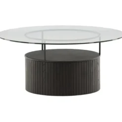 Sohvapöytä Venture Home Bovall, ⌀90cm, musta