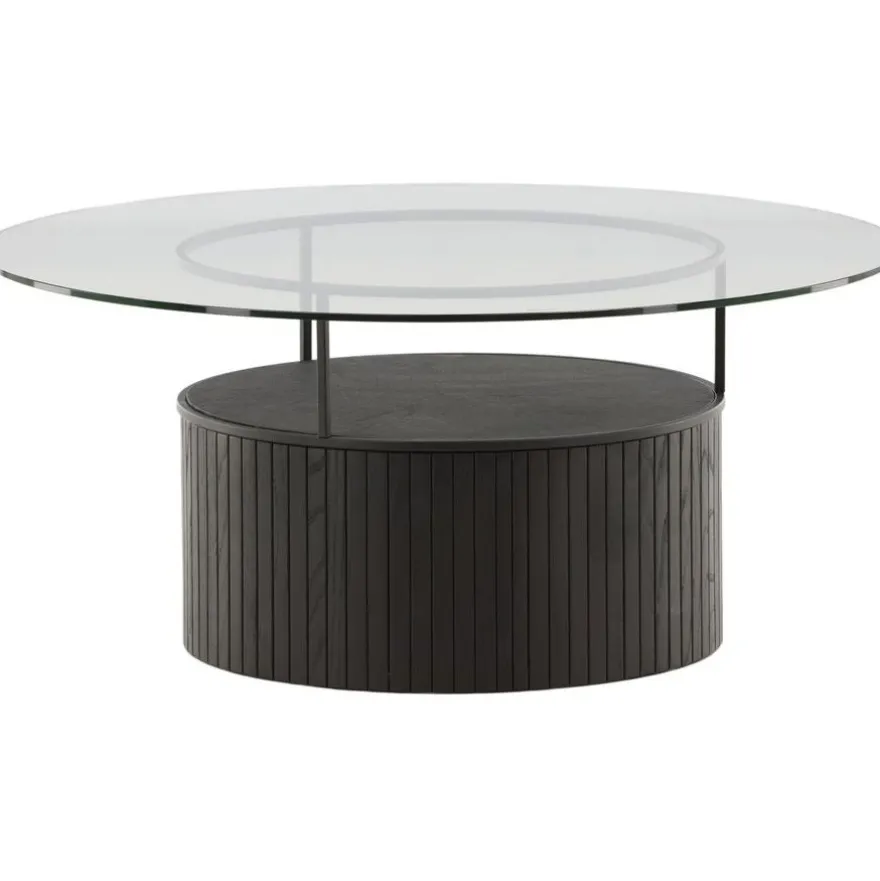 Sohvapöytä Venture Home Bovall, ⌀90cm, musta