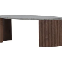 Sohvapöytä Venture Home Bristol, 120x60cm, mocca/kivi