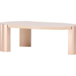 Sohvapöytä Venture Home Kres, 125x70.5cm, pinkki/marmori