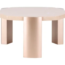 Sohvapöytä Venture Home Kres, 125x70.5cm, pinkki/marmori