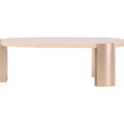 Sohvapöytä Venture Home Kres, 125x70.5cm, pinkki/marmori