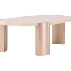Sohvapöytä Venture Home Kres, 125x70.5cm, pinkki/marmori