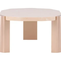 Sohvapöytä Venture Home Kres, 125x70.5cm, pinkki/marmori