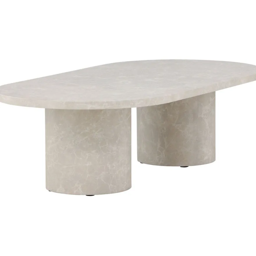 Sohvapöytä Venture Home Narvik, 120x60cm, beige/marmori