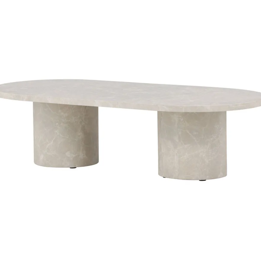 Sohvapöytä Venture Home Narvik, 120x60cm, beige/marmori