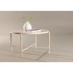 Sohvapöytä Vind Sandhamn, Ø70cm, beige