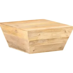 Sohvapöytä V-muoto, 66x66x30cm, eri materiaaleja