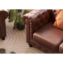 Sohvaryhmä Chesterfield Lyx, 2-istuttava sohva + nojatuoli, eri värejä (042XX)