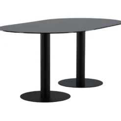 Soikea ruokapöytä Venture Home Pillan, 180x100cm, musta