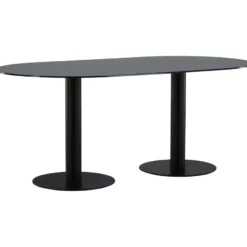 Soikea ruokapöytä Venture Home Pillan, 180x100cm, musta