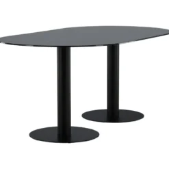 Soikea ruokapöytä Venture Home Pillan, 180x100cm, musta