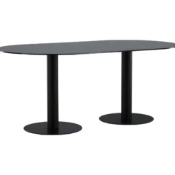 Soikea ruokapöytä Venture Home Pillan, 180x100cm, musta