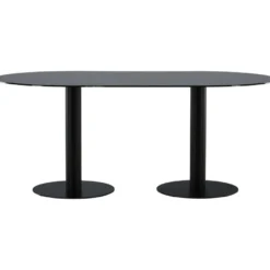 Soikea ruokapöytä Venture Home Pillan, 180x100cm, musta