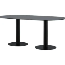Soikea ruokapöytä Venture Home Pillan, 180x100cm, musta