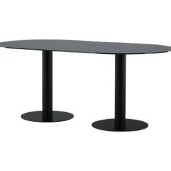 Soikea ruokapöytä Venture Home Pillan, 180x100cm, musta