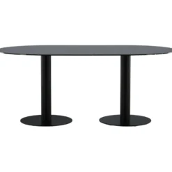 Soikea ruokapöytä Venture Home Pillan, 180x100cm, musta