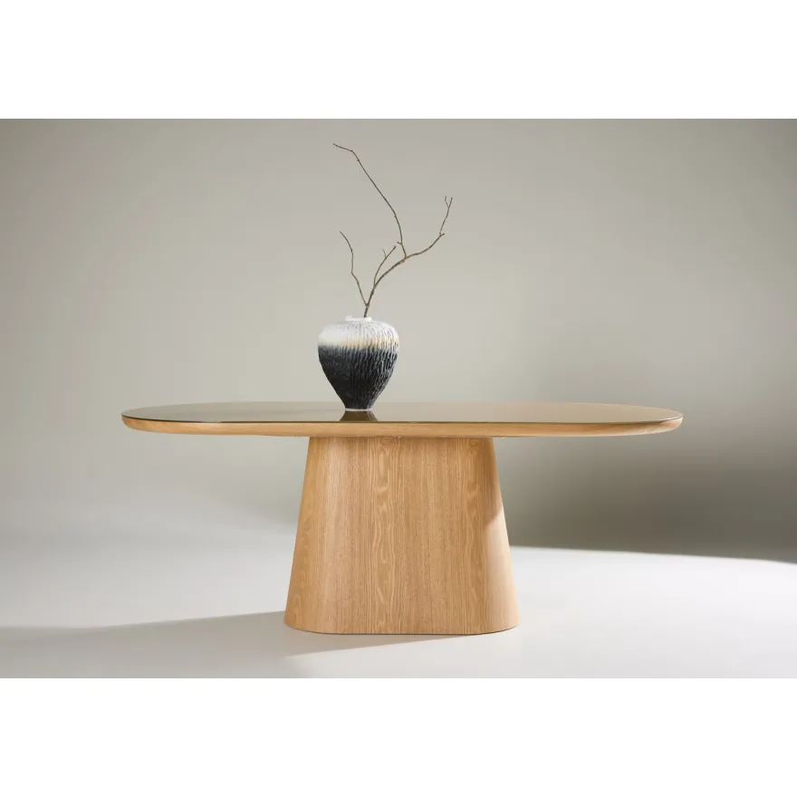 Soikea ruokapöytä Venture Home Castor, 200x90cm, ruskea