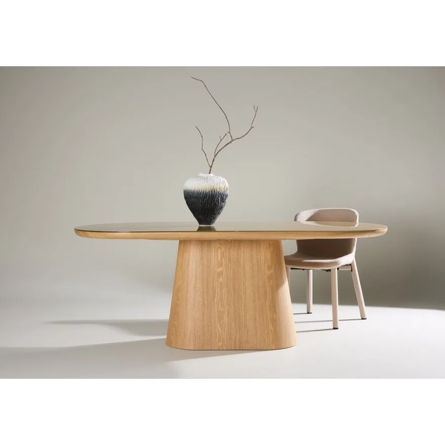 Soikea ruokapöytä Venture Home Castor, 200x90cm, ruskea