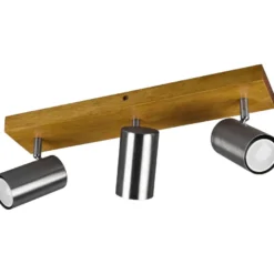 Spottivalaisin Trio Marley, 3-os., GU10, teräs/puu