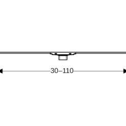 Suihkukouru Geberit CleanLine20 30-110 cm, harjattu teräs/kiillotettu